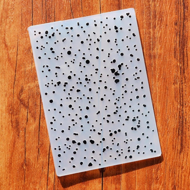 Arbuya Christmas Plastic Embossing Folders for Card Making Snowfall Texture Embossing Folder Templates for Scrapbooking Paper Crafting Home Decoration - Image 5
